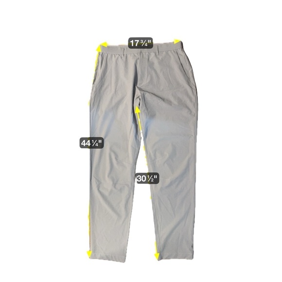 Fabletics Pants Men's Size 35 x 34 Gray Golf Lightweight Stretch Chino Gorpcore - Picture 3 of 12